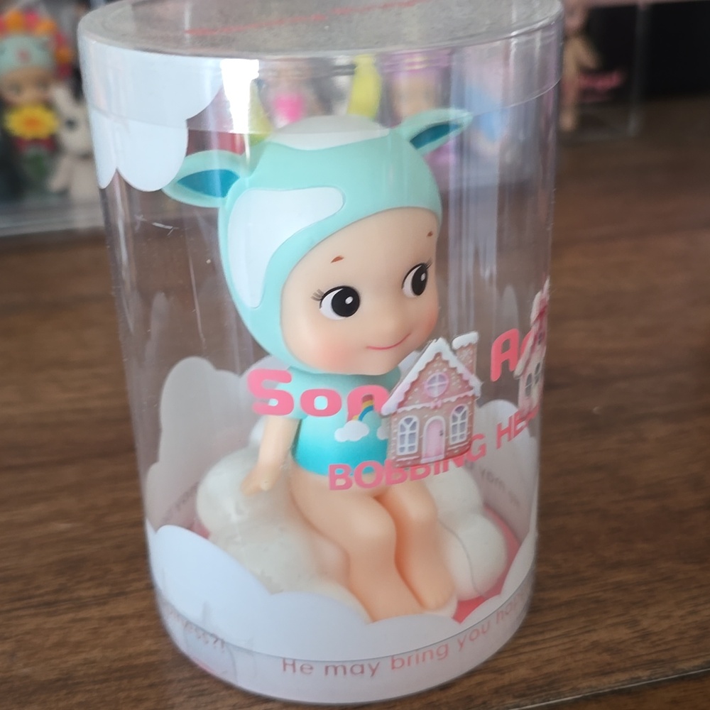 Sonny Angel Bobbing Head Figure Blue Cow